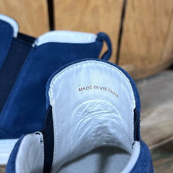 Prada High Top Blue Suede Pull On Chelsea Skate Sneakers Shoes Womens Size 6.5 - Picture 11 of 12